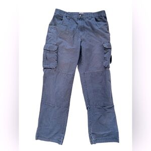 RedHead Double Knee Mens 33 Gray Cotton‎ Canvas Cargo Work Pants Utility Rugged